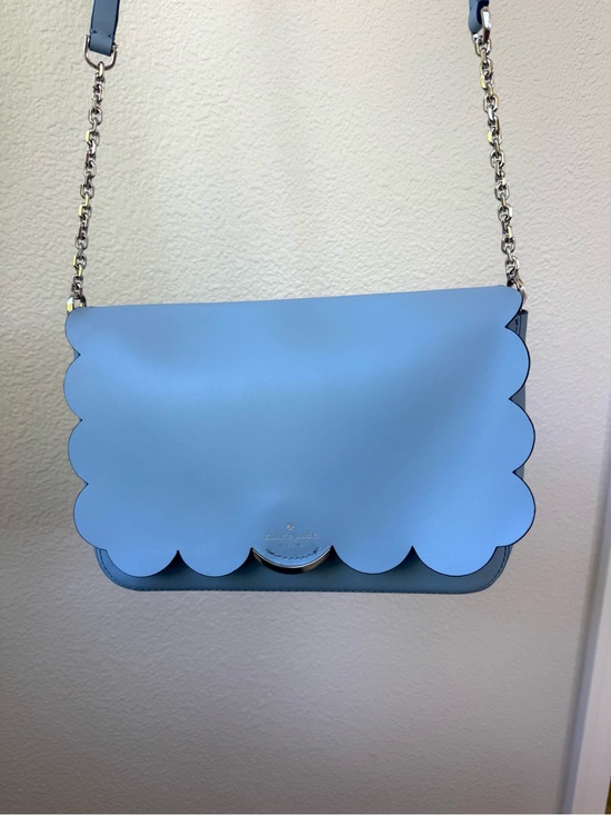 kate spade Handbags - Kate Spade Scallop-Edge Leather Crossbody in Blue